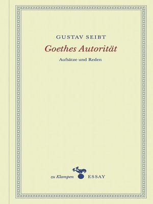 cover image of Goethes Autorität
